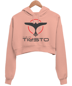 Tiesto Kadın Crop Hoodie Kapüşonlu Sweatshirt