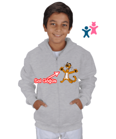 TİGER Çocuk Kapüşonlu Hoodie Fermuarlı