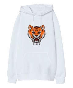 Tiger Oversize Unisex Kapüşonlu Sweatshirt