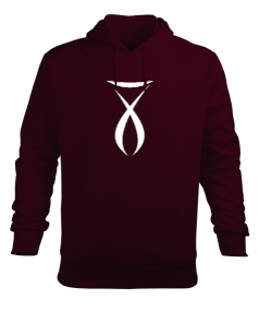 TiNCiR Logo Bordo Erkek Kapüşonlu Hoodie Sweatshirt