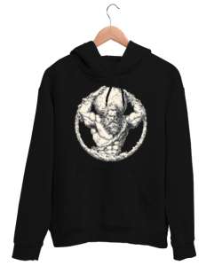 Titan Atlas Siyah Unisex Kapşonlu Sweatshirt