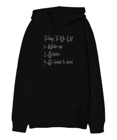 Today List Oversize Unisex Kapüşonlu Sweatshirt