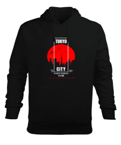 tokyo city Erkek Kapüşonlu Hoodie Sweatshirt