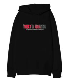 tokyo ghoul desenli Oversize Unisex Kapüşonlu Sweatshirt