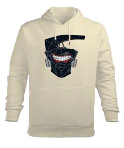 Tokyo Ghoul Krem Erkek Kapüşonlu Hoodie Sweatshirt