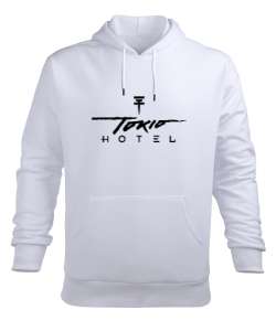 TOKYO HOTEL Beyaz Erkek Kapüşonlu Hoodie Sweatshirt