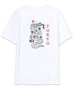 Tokyo temalı Oversize Unisex Tişört