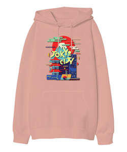 TOKYO Yavru Ağzı Oversize Unisex Kapüşonlu Sweatshirt