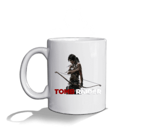 Tomb Raider Oyun Logo Beyaz Kupa Bardak