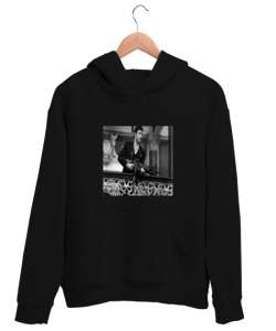 Tony Montana Baskılı Siyah Unisex Kapşonlu Sweatshirt