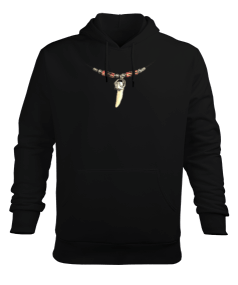 Tooth Necklace Erkek Kapüşonlu Hoodie Sweatshirt