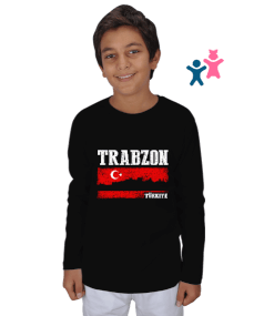 trabzon şehir,Türkiye,Türkiye bayrağı. Çocuk Unisex Uzunkollu