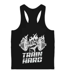 Train Hard Erkek Body Gym Atlet