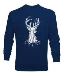 Tree Deer Lacivert Erkek Sweatshirt