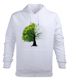 Tree Erkek Kapüşonlu Hoodie Sweatshirt