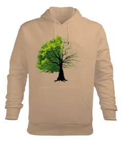 Tree Erkek Kapüşonlu Hoodie Sweatshirt