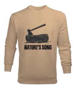 Trekking natures song -1 kahverengi Camel Erkek Sweatshirt