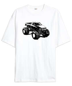 Truck - Kamyonet Beyaz Oversize Unisex Tişört