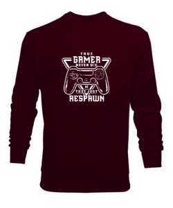 True Gamer Bordo Erkek Sweatshirt