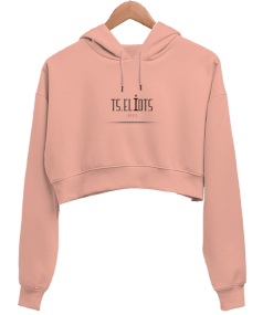 TS-Eliots Baskılı 5 Kadın Crop Hoodie Kapüşonlu Sweatshirt