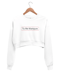 Tu Me Manques Kadın Crop Sweatshirt