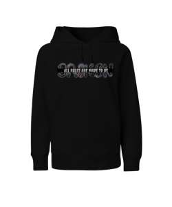 Tüm kurallar çiğnenmek için vardır Siyah Çocuk Unisex Hoodie Kapüşonlu