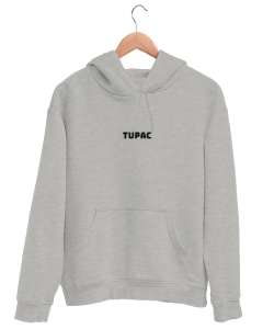 TUPAC ESSENTİALS SWEET Gri Unisex Kapşonlu Sweatshirt