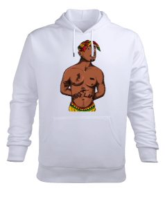 Tupac Shakur Rapper Tasarım Baskılı Erkek Kapüşonlu Hoodie Sweatshirt