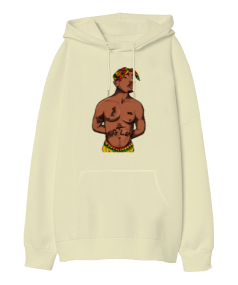 Tupac Shakur Rapper Tasarım Baskılı Oversize Unisex Kapüşonlu Sweatshirt