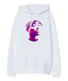 Tupac Shakur Rapper Tasarım Baskılı Oversize Unisex Kapüşonlu Sweatshirt