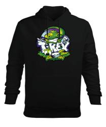 Tupelo T-rex Siyah Erkek Kapüşonlu Hoodie Sweatshirt