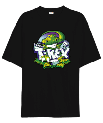 Tupelo T-rex Siyah Oversize Unisex Tişört