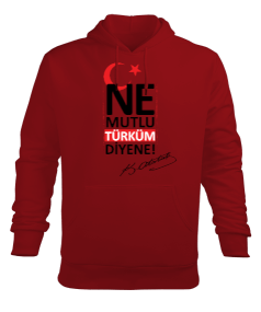 Türk baskılı Erkek Kapüşonlu Hoodie Sweatshirt