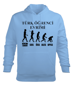 TÜRK ÖĞRENCİ EVRİMİ Erkek Kapüşonlu Hoodie Sweatshirt