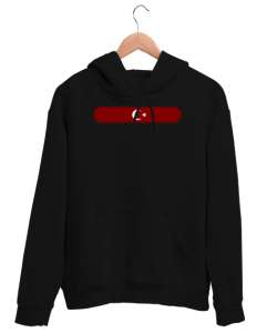 Türk Siyah Unisex Kapşonlu Sweatshirt