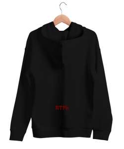 Türk Siyah Unisex Kapşonlu Sweatshirt