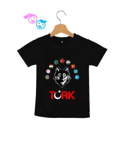 Türkiye,Turan,Göktürk,Azerbaycan,Kazakistan,Türkmenistan,Tacikistan,Özbekistan,Kyrgyzstan. Siyah Çocuk Unisex