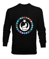 Türkiye,Turan,Göktürk,Azerbaycan,Kazakistan,Türkmenistan,Tacikistan,Özbekistan,Kyrgyzstan. Siyah Erkek Sweatshirt - Thumbnail