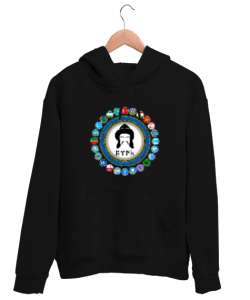 Türkiye,Turan,Göktürk,Azerbaycan,Kazakistan,Türkmenistan,Tacikistan,Özbekistan,Kyrgyzstan. Siyah Unisex Kapşonlu Sweatshirt