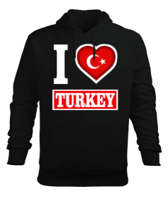 Türkiye,Türkiye bayrağı. Erkek Kapüşonlu Hoodie Sweatshirt