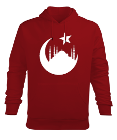 Türkiye,Türkiye bayrağı,Hilal ve yıldız. Erkek Kapüşonlu Hoodie Sweatshirt