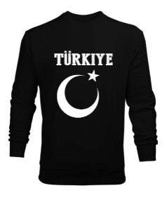 Türkiye,Türkiye bayrağı,Hilal ve yıldız. Erkek Sweatshirt