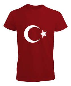 Türkiye,Türkiye bayrağı,Hilal ve yıldız. Kırmızı Erkek Tişört