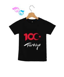 Türkiye,Türkiye bayrağı,milli mücadelenin 100.yılı. Siyah Çocuk Unisex