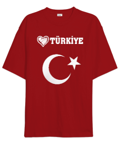 Türkiyeyi Seviyorum Oversize Unisex Tişört