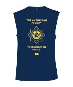 Türkmenistan,Turkmenistan,Türkmenistan Bayrağı,Türkmenistan logosu,Turkmenistan flag. Lacivert Kesik Kol Unisex Tişört