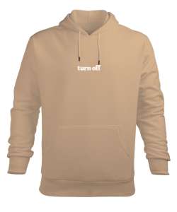 Turn Off Camel Erkek Kapüşonlu Hoodie Sweatshirt