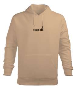 Turn Off Camel Erkek Kapüşonlu Hoodie Sweatshirt