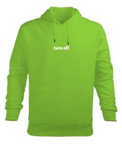 Turn Off Fıstık Yeşili Erkek Kapüşonlu Hoodie Sweatshirt