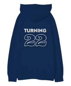 TURNING 22 Oversize Unisex Kapüşonlu Sweatshirt - Thumbnail